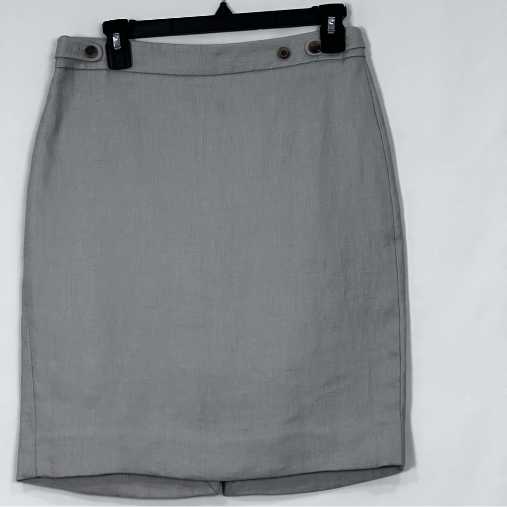 J. Crew Gray Pencil Skirt Knee-Length Workwear NWT